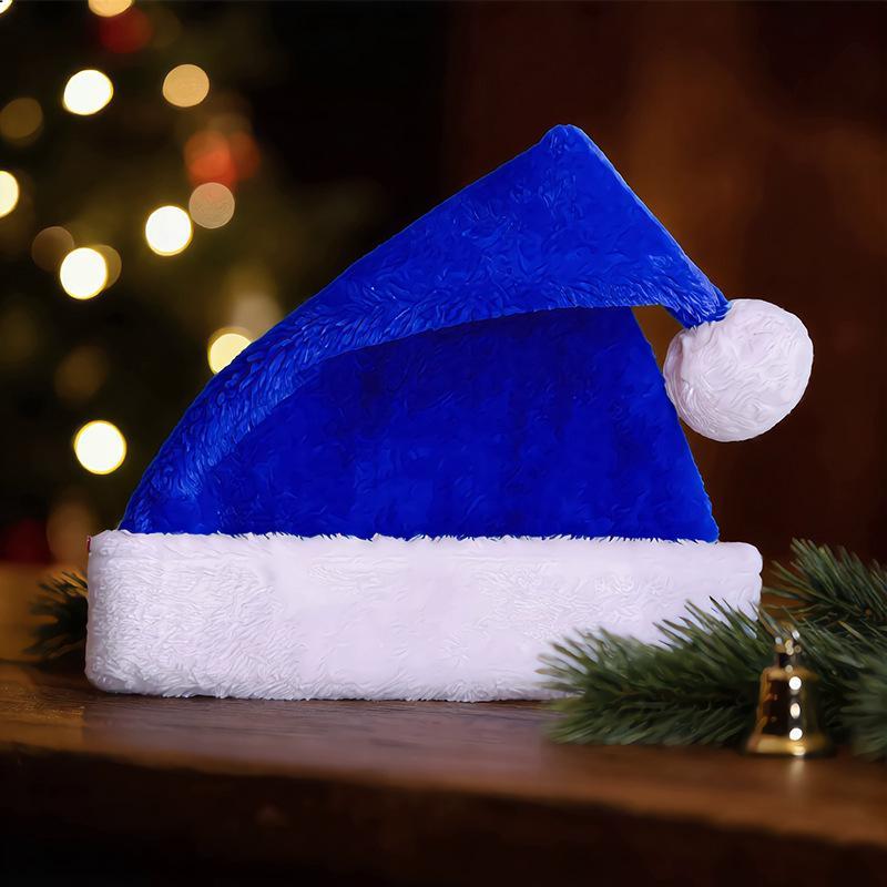 Santa Hat Plush - Soft Plush Christmas Santa Hat With
