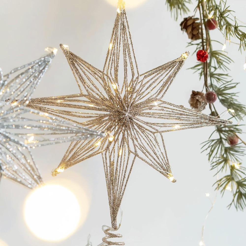 30cm Led Star Christmas Tree T - Star Tree Topper recension och pris