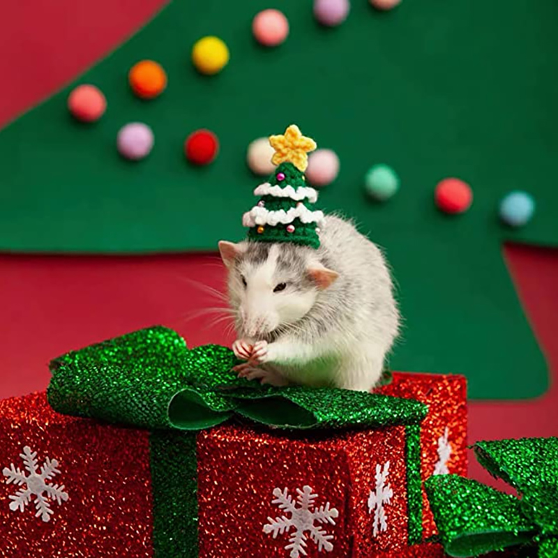Hand Woven Pet Christmas Hat D - Santa Hat Plush recension och pris