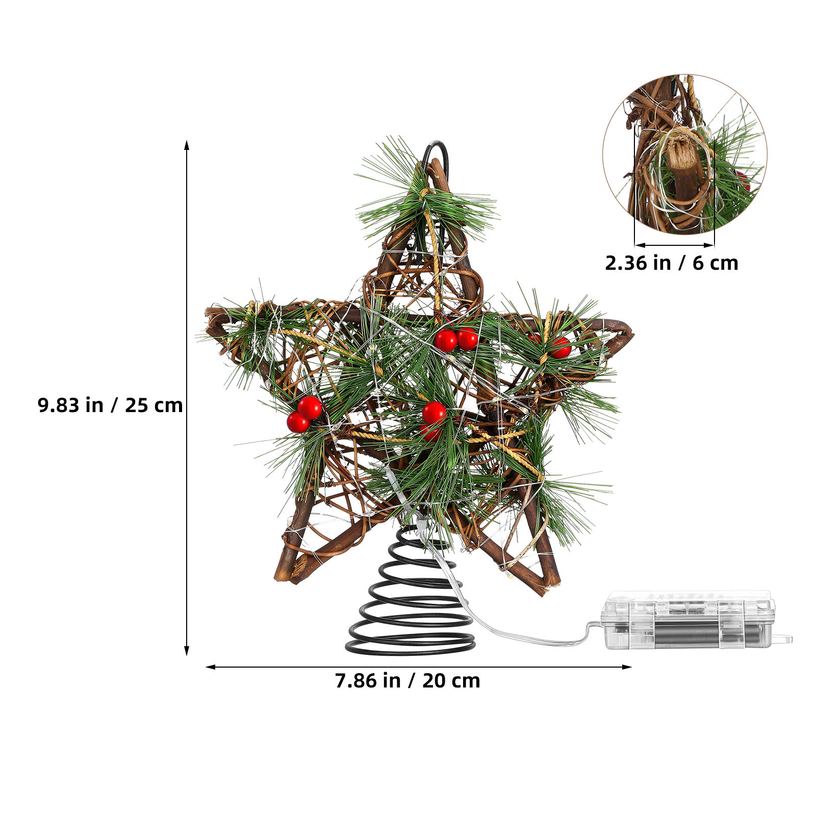Christmas Tree Wood Star Toppe - Star Tree Topper recension och pris