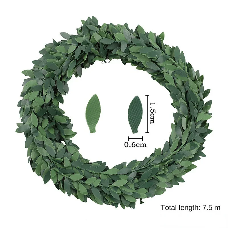 7 Meters Iron Wire Green Leaf  - Christmas Wreath Fake recension och pris