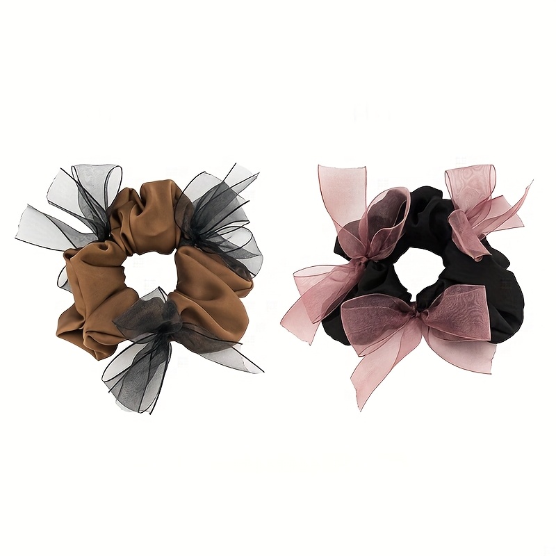 Organza woven bow satin scrunc - Ribbon Bow Gift recension och pris