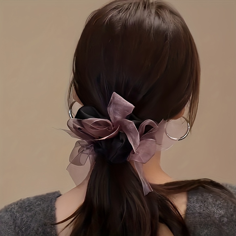 Organza woven bow satin scrunc - Ribbon Bow Gift recension och pris