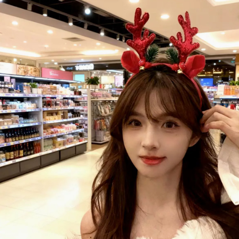 Christmas Glitter Deer Antlers - Reindeer Antlers Headband recension och pris