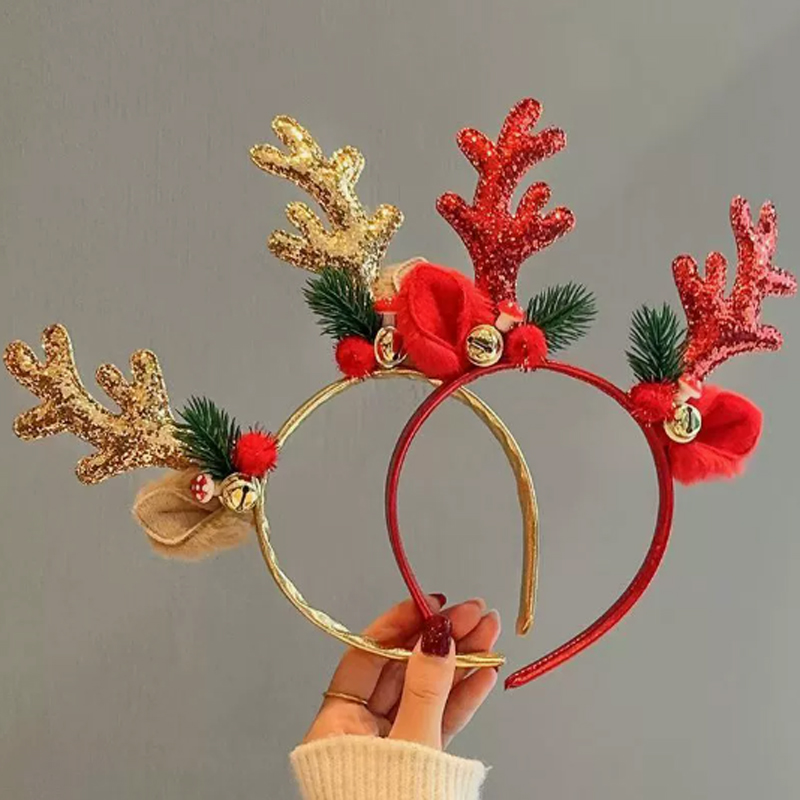 Christmas Glitter Deer Antlers - Reindeer Antlers Headband recension och pris