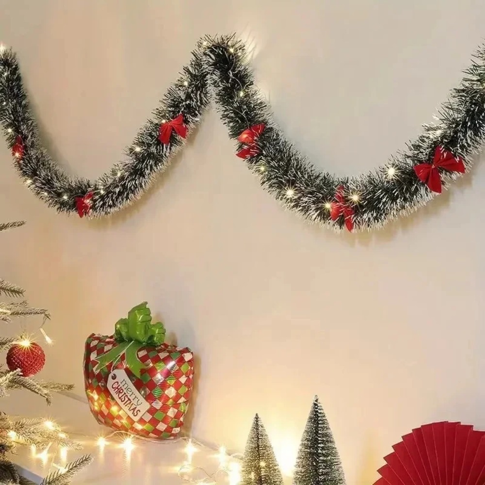 Christmas Tinsel Garland Artif - Led Fairy String Lights recension och pris