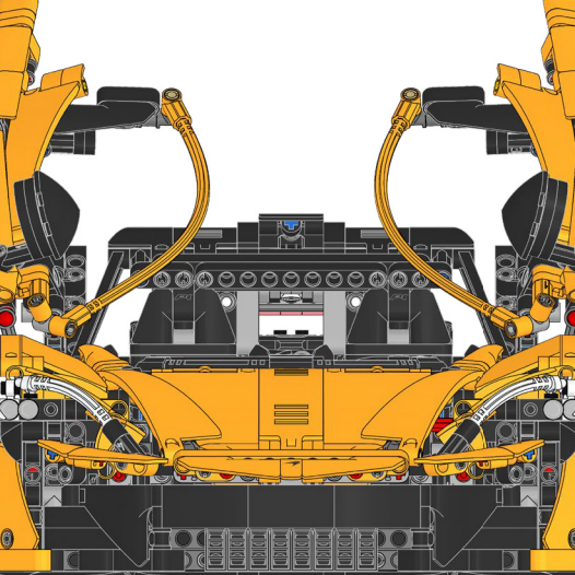 Yellow Assembled Sports Car 1: - Lego Set Technic recension och pris