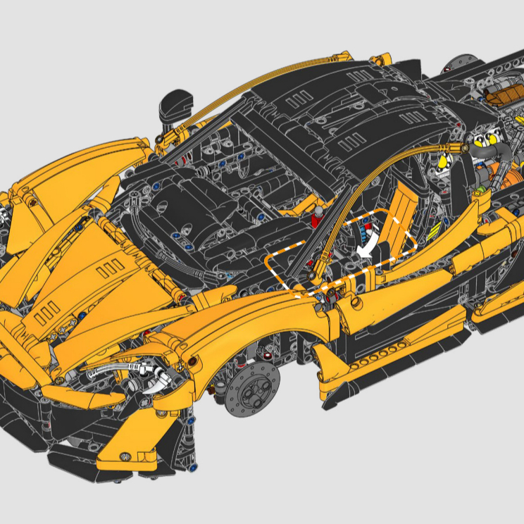 Yellow Assembled Sports Car 1: - Lego Set Technic recension och pris