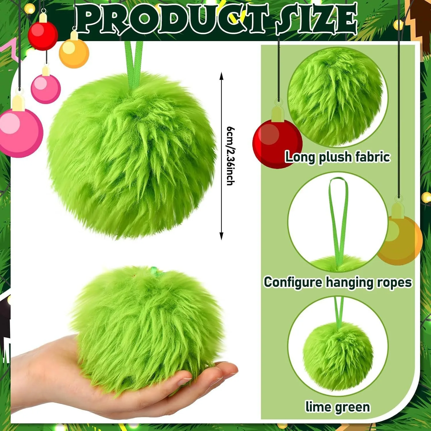 Christmas Green Long Plush Bal - Santa Hat Plush recension och pris