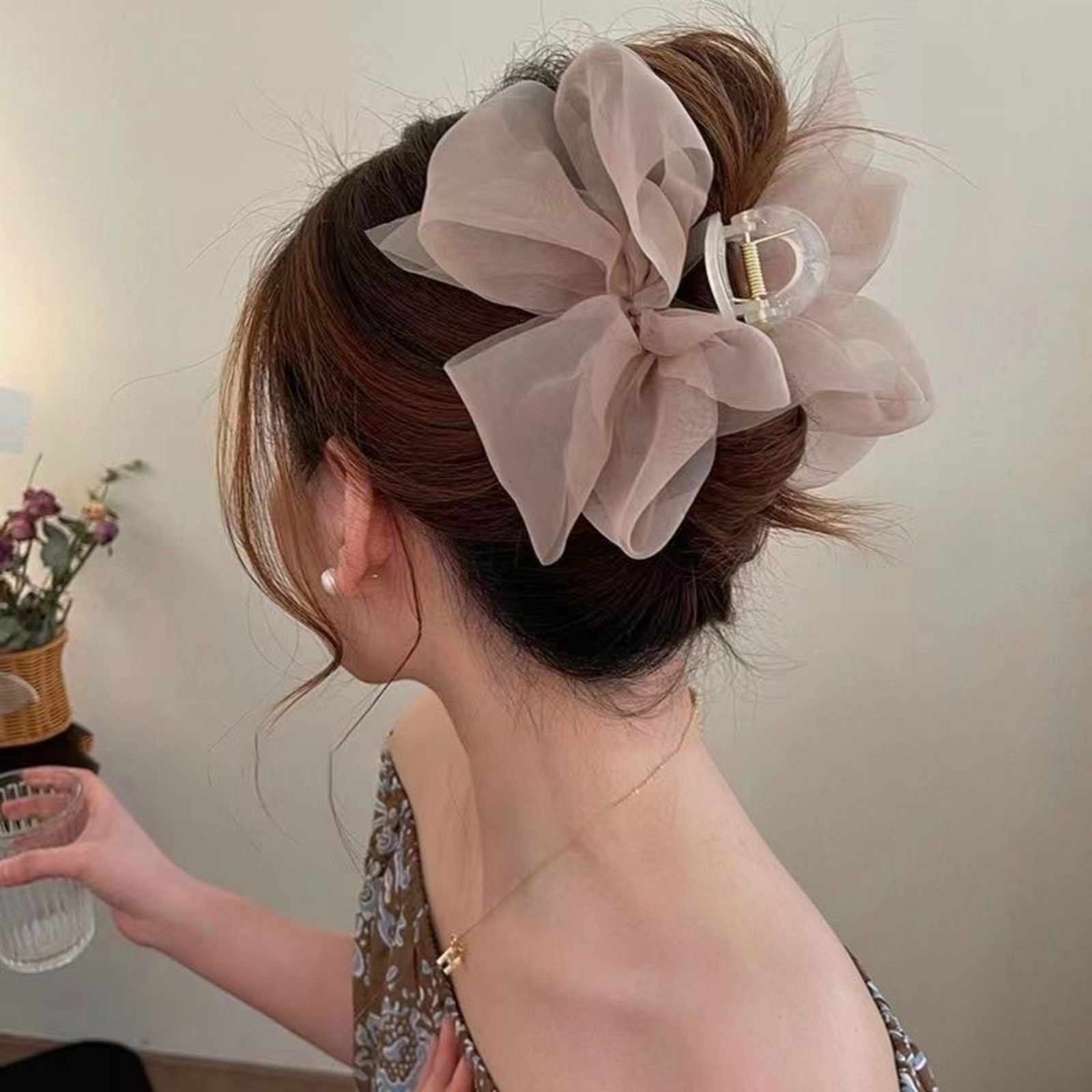 1PCFashion Mesh Tulle Large Bo - Ribbon Bow Gift recension och pris