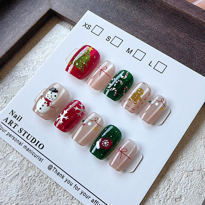 10 Pcs Christmas Half Handmade - Christmas Tree Artificial recension och pris
