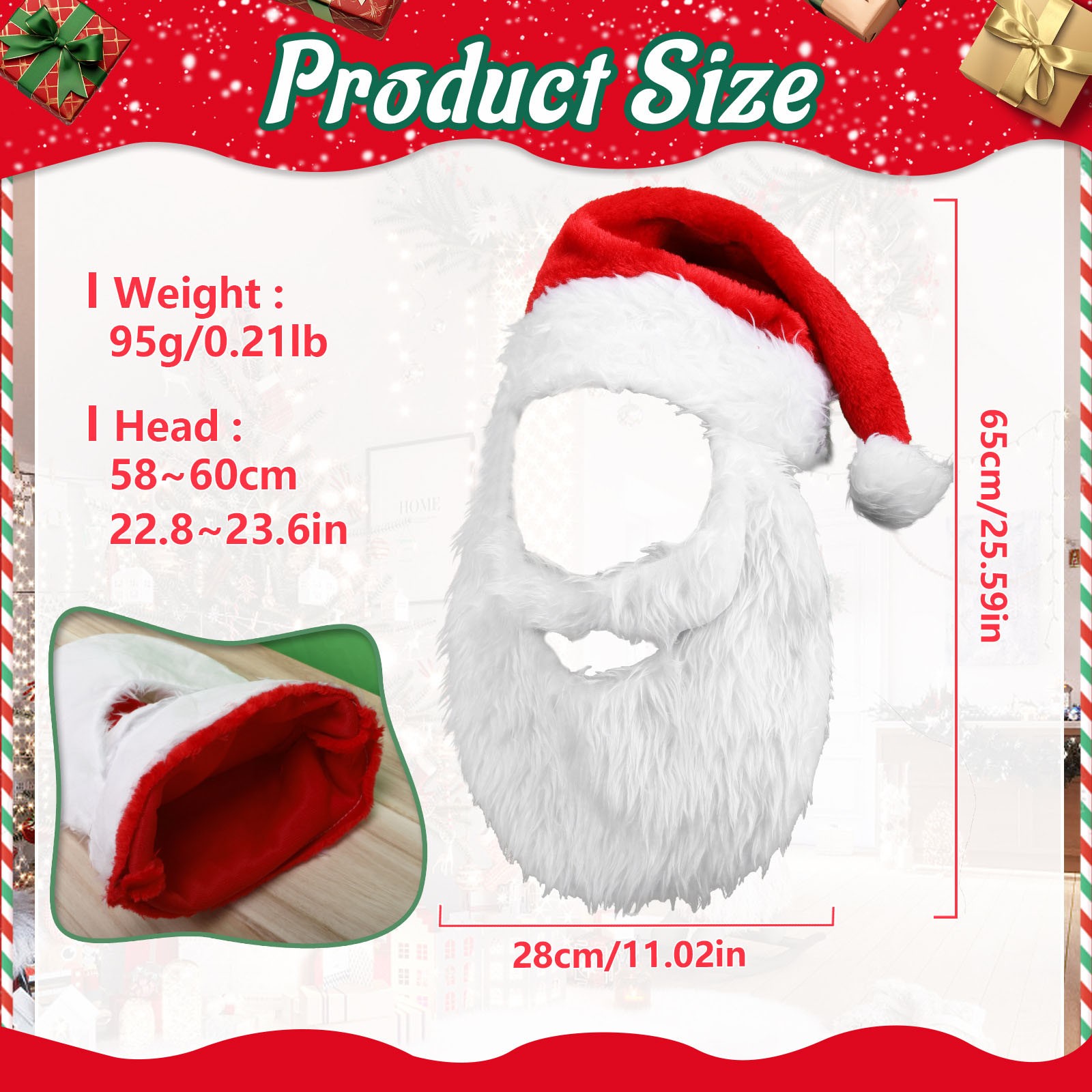 New Adults Ball Plush Christma - Santa Hat Plush recension och pris