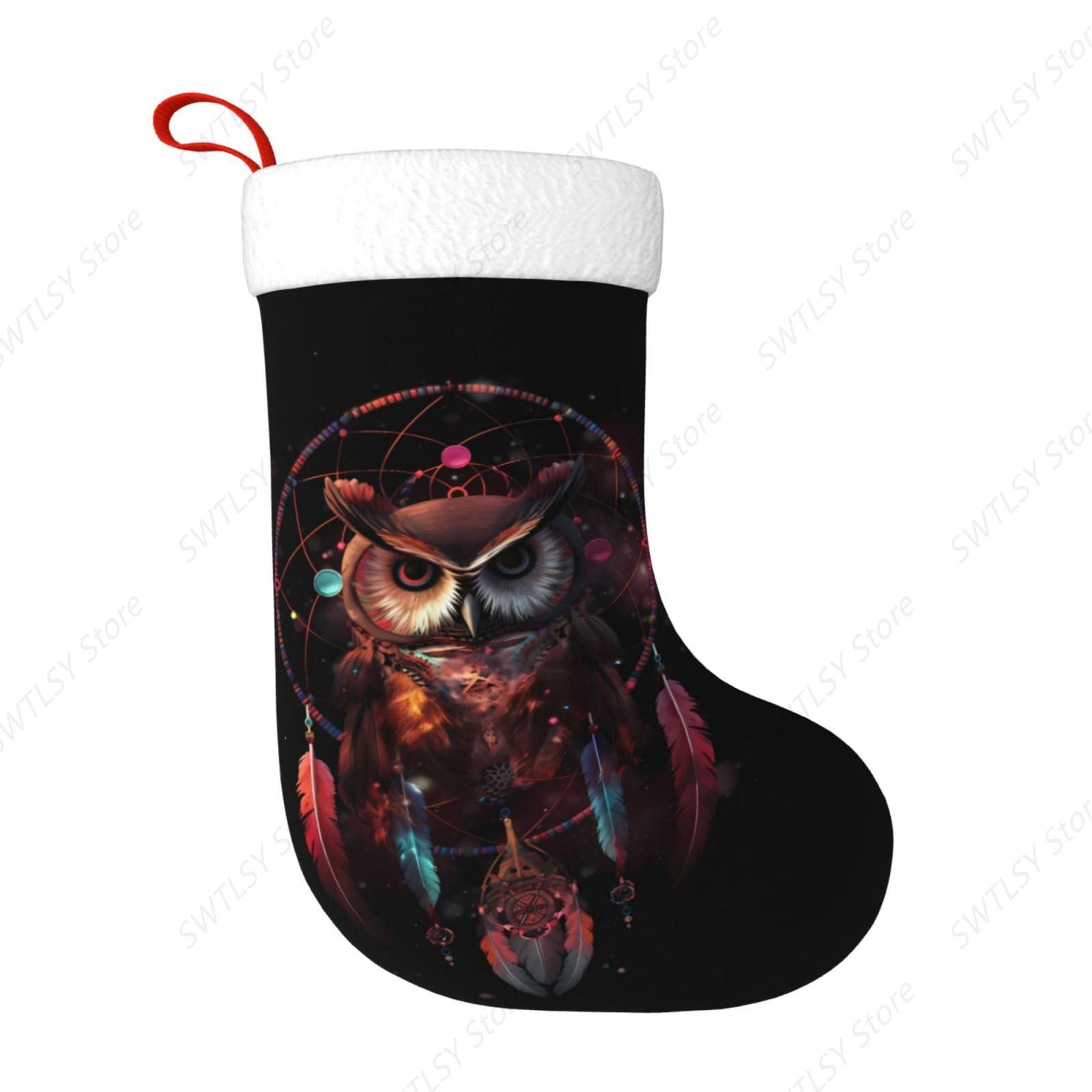 Owl Rainbow Catcher Large Chri - Christmas Stocking Hanging recension och pris