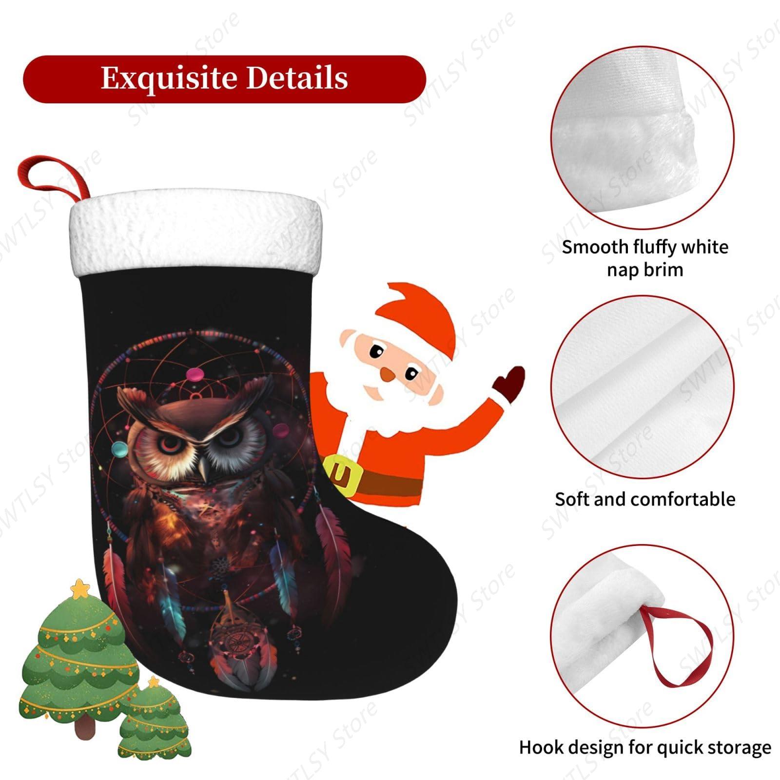 Owl Rainbow Catcher Large Chri - Christmas Stocking Hanging recension och pris