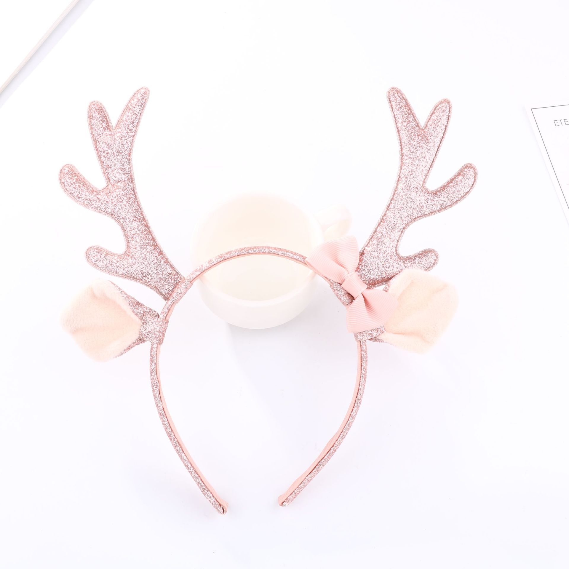 Cute Pink Glitter Reindeer Ant - Reindeer Antlers Headband recension och pris