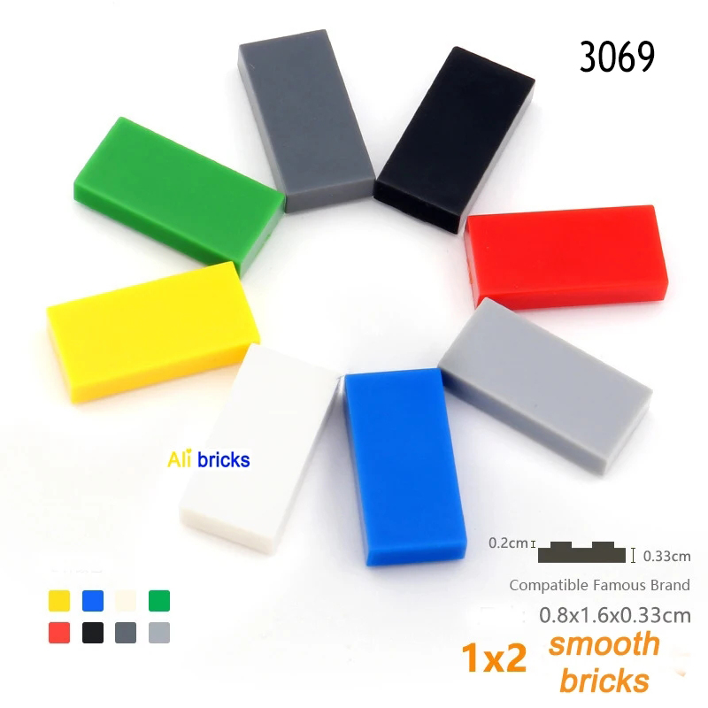 50pcs/lot 1x2 Tile Building Bl - Lego Set City recension och pris